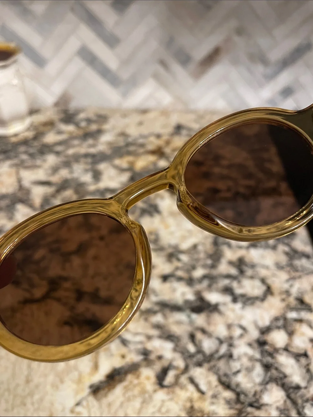Barber Charles Brown Round Sunglasses - Brown Frame